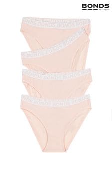 Bonds Pink Solid Colour Sport Bikini Briefs 4 Pack