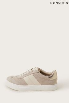 Monsoon Natural Faux Suede Trainers (B04918) | ￥9,690