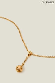 Accessorize 14-karätig vergoldete Halskette in Y-Form mit Perlenverzierung (B05000) | 28 €