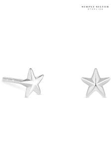 Simply Silver Silver Star Stud Earrings (B05137) | KRW17,100