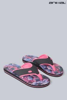 Animal Swish Kids Pink Printed Flip-flops (B05168) | kr380