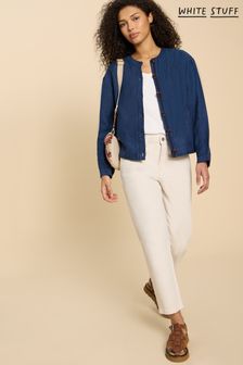 White Stuff Blue Adele Linen Jacket (B05212) | 463 QAR
