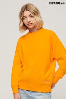 Superdry Orange 100% Cotton Essential Logo Sweatshirt (B05263) | $77