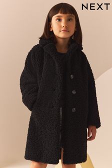 Girls teddy coat next on sale