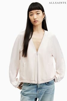 AllSaints White Helton Bomber Jacket (B05952) | $512