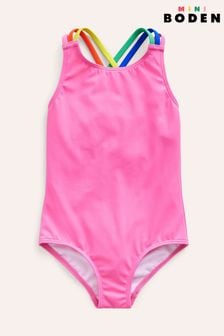 Boden Pink Rainbow Cross-Back Swimsuit (B06002) | €24 - €26