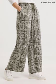 Pantaloni largi din viscoză cu elastic în talie Jd Williams Spun (B06004) | 155 LEI