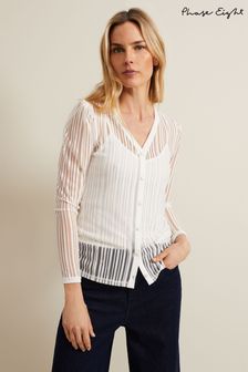 Phase Eight Cream Loraine Linear Burnout Top (B06056) | 3,719 UAH