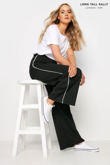 Long Tall Sally Black White Side Stripe Trousers (B06105) | kr680