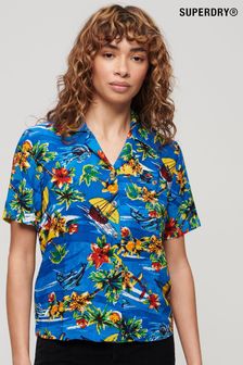 Superdry Blue Beach Resort Shirt (B06248) | SGD 77