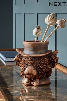 Bronze Hamish The Highland Cow Flower Vase (B06250) | €30