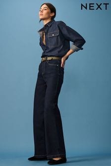 Rinse Blue Wide Leg Jeans (B06313) | $48