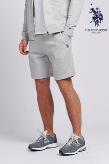 رمادي - U.s. Polo Assn. Mens Classic Fit Double Horsemen Sweat Shorts (B06328) | 255 ر.س