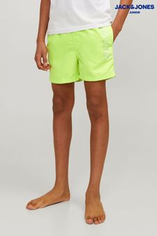 Зеленые пляжные шорты с логотипом сбоку Jack & Jones Junior (B06363) | €19