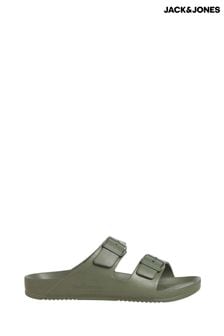 أخضر - Jack & Jones Double Strap Sandals (B06443) | 115 ر.س