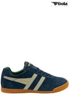 Gola Royal Blue Mens Harrier Suede Lace Up Trainers (B06481) | $187