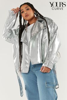 Silver Metallic Biker Jacket (B06505) | €112