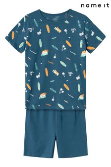 Name It Blue Short Sleeve Printed Pyjamas (B06506) | SGD 29