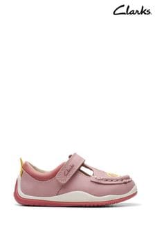 Clarks Pink Lea Noodle Shine Shoes (B06562) | €63