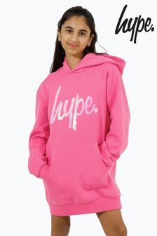 Hype. Girls Pink Leopard Hoodie Dress (B06661) | 78 €