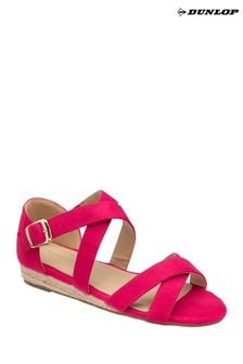 Dunlop Pink Wedges Open Toe Sandals (B06778) | $56