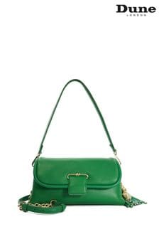 Зеленый - Черная кожаная сумка через плечо Dune London Chelsea (B06844) | €220