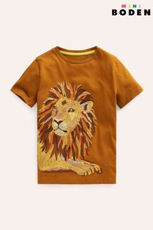 Boden Brown Superstitch Animal Print T-Shirt (B06916) | $30 - $33