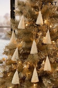 Set Of 9 Snow Dusted Christmas Tree Baubles (B07143) | 525 K