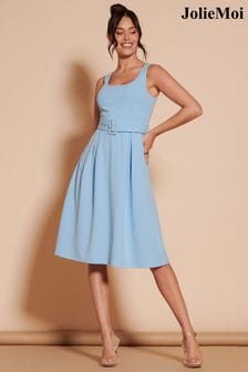 Jolie Moi 1950's Inspired Belted Swing Dress (B07460) | ₪ 342