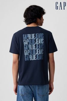 Blau - Gap 1969 Logo Short Sleeve Crew Neck T-shirt (B07606) | 25 €
