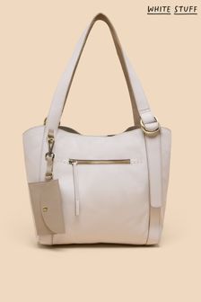White Stuff White Leather Hannah Tote Bag (B07691) | KRW211,300