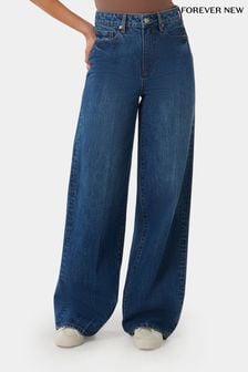 Forever New Blue Heather Wide Leg Jeans (B07747) | kr1 100