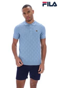 Fila Blue Lucian Square Knit Polo Shirt (B07926) | 414 SAR