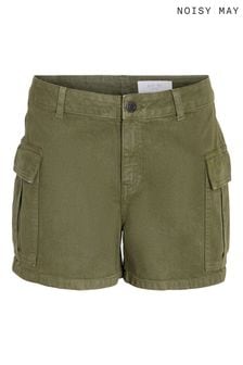 NOISY MAY Green Cargo Mom Denim Shorts (B07998) | TRY 972