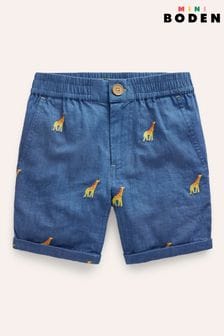 Azul - Pantalones cortos de vestir con vuelta de Boden (B10058) | 40 € - 47 €