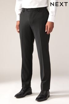 Black Tailored Fit Wool Blend Motionflex Suit Trousers (B10704) | €86