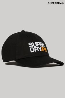 Superdry Black Sport Style Baseball Black Cap (B10732) | OMR12