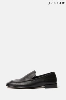 שחור - Jigsaw Frame Leather Loafers (B10764) | ‏654 ‏₪