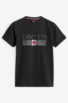 Zavetti Canada Grey Ovello Chevron T-Shirt (B10769) | 210 SAR