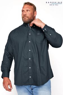 BadRhino Big & Tall Blue Essential Long Sleeve Oxford Shirt (B10909) | SGD 56