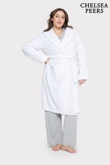 Chelsea Peers White Curve Premium Towelling Dressing Gown (B10977) | 414 SAR