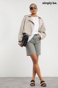 Simply Be Washed Bermuda Shorts (B11095) | ‏141 ‏₪