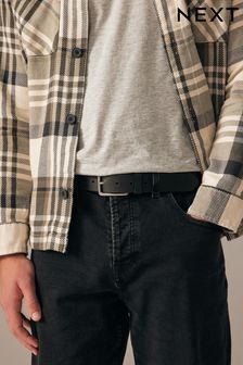 Men s Belts Black Plain Accessories Next Luxembourg