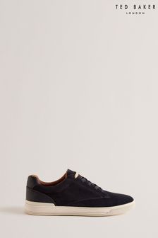Ted Baker Black Brentfd Leather Suede Cupsole Shoes