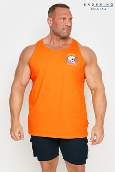 BadRhino Big & Tall Orange Aloha Skull Vest (B11346) | OMR9