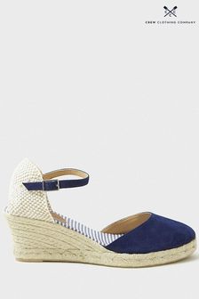 Crew Clothing Leather and Jute Wedge Heel Espadrilles (B11452) | AED327