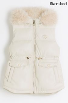 Girls white gilet deals