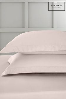 Bianca Blush Pink 400 TC 100% Cotton Sateen Oxford Pair Pillowcases (B11597) | $22