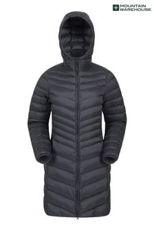 Mountain Warehouse Black Womens Florence Long Padded Coat (B11646) | €114