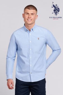Синє світло - U.s. Polo Assn. Mens Peached Oxford Shirt (B11732) | 3 433 ₴